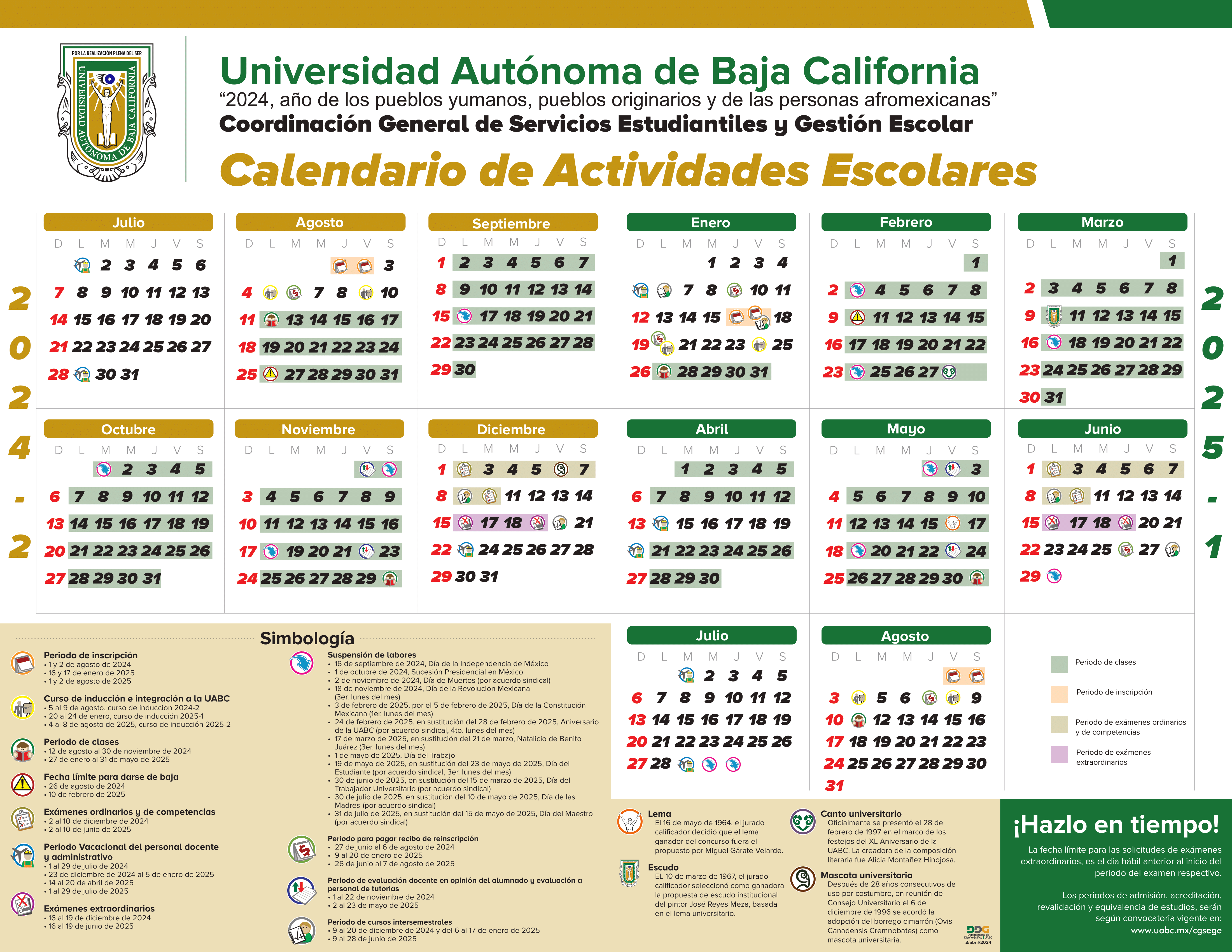 Calendario FCA UABC