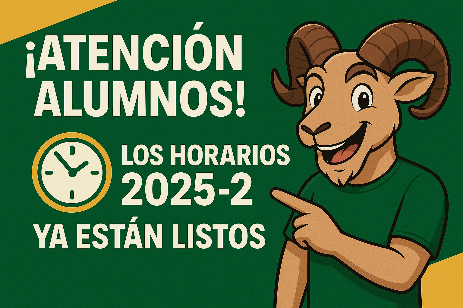 Horarios 2025-2 disponibles